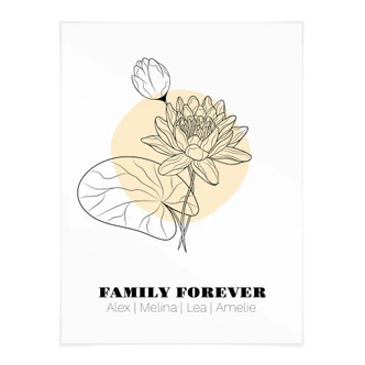 Personalisierbares Poster Monatsblume Juli 