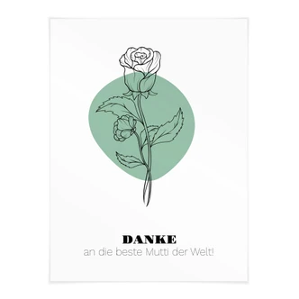 Personalisierbares Poster Monatsblume Juni 