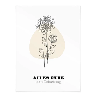 Personalisierbares Poster Monatsblume November 