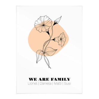 Personalisierbares Poster Monatsblume September 
