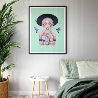Póster Korenkova - Boho Girl 2 menta Póster Korenkova - Boho Girl 2 menta