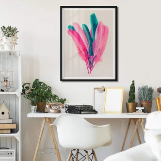 Plakat - Kubistika - Fjerbuket Plakat - Kubistika - Fjerbuket