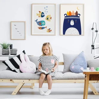 Plakat - Kubistika - Lille indianer Plakat - Kubistika - Lille indianer