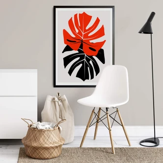 Poster Kubistika - Monstera Duet 