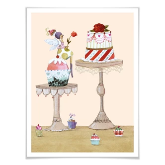 Póster Leffler - Elfo de la tarta 