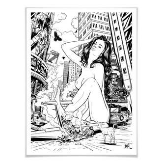 Premium Poster Drawstore – Pin Up Plane Crash Premium Poster Drawstore – Pin Up Plane Crash