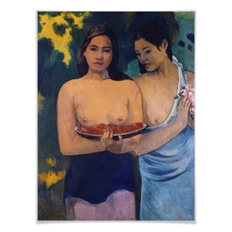 Poster Gauguin - Zwei Frauen von Tahiti 
