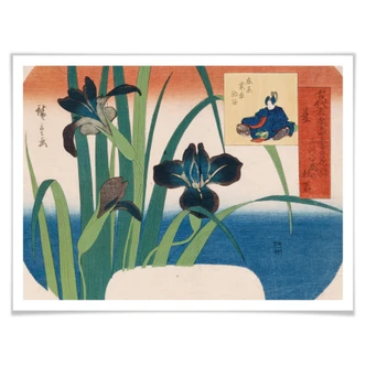Poster Hiroshige - Irissen 