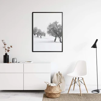 Poster Carrillo Lopez - Weiße Landschaft- Hochkant 