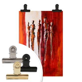 Poster Schüßler - five figures in red 