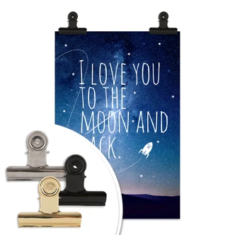 Poster - I love you to the Moon and back 