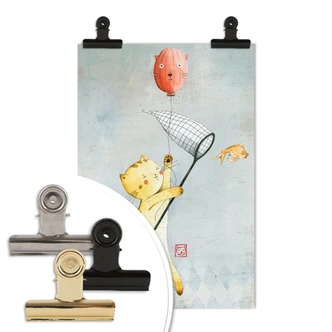 Poster Loske - Katze mit Ballon 