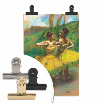 Poster Degas - Zwei Tänzerinnen in gelb 