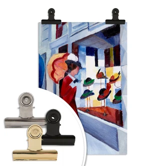 August Macke Poster 'Im Bazar' – Leinwandbild 40x30 Cm Auf Keilrahmen, Hochwertiger Kunstdruck, Made In Germany