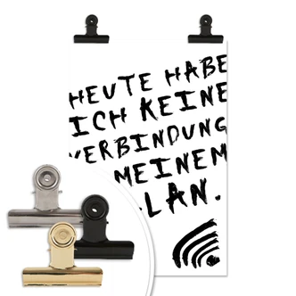 Poster Heute habe ich keine Verbindung zu meinem E-LAN 