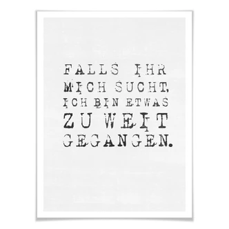 Poster - Falls ihr mich sucht 