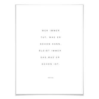 Poster Wer immer tut was er schon kann 