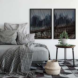 Poster Massimo - New York City (2-teilig) inkl. Bilderrahmen 