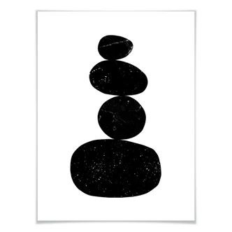 Plakat Nouveauprints - Pebbles 3 czarny 