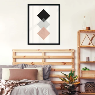 Plakat Nouveauprints - Kwadraty różowe 