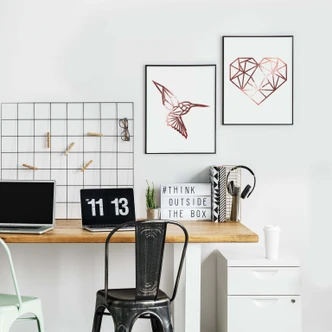 Poster Origami Kolibrie 