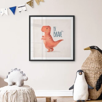 Poster Dino Be Brave - T-Rex - Tunaboylu 