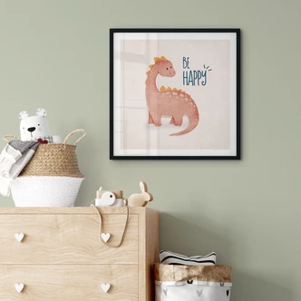 Poster Dino Be Happy - Brachiosaurus - Tunaboylu 