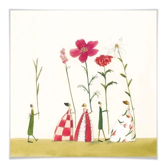 Poster Leffler - Blumenträger 