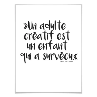 Poster - Un adulte créatif 