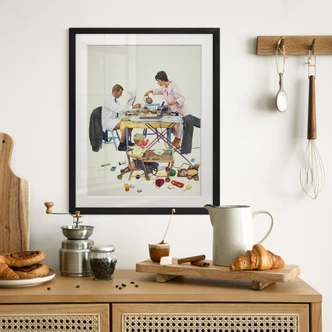 Fine Art Poster mit Passepartout - Kurt Ard - Hier brennt was an... (1960) 