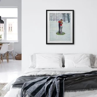 Fine Art Poster mit Passepartout Schmelzende Liebe (1972) - Kurt Ard 