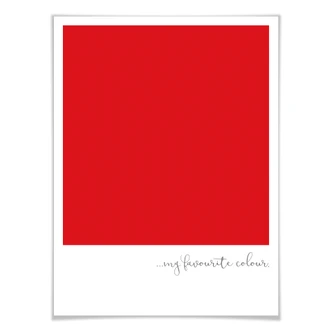 Poster My favourite colour - red 