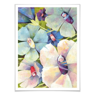 Affiche Blanz - Bébés fleurs Affiche Blanz - Bébés fleurs