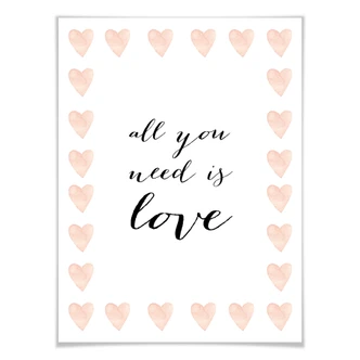 Poster Confetti & Cream - All you need is love 