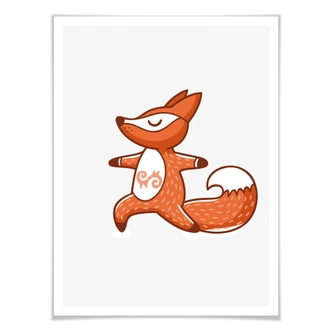 Poster Yoga Fox 03 