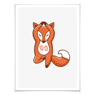 Poster Yoga Fox 04 