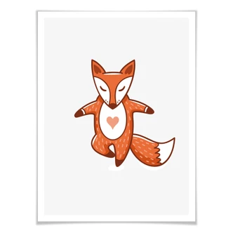 Poster Yoga Fox 09 