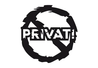 Wallsticker -  Privat! 