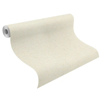 Effen behang, patroonbehang met structuur Bauhaus wit  