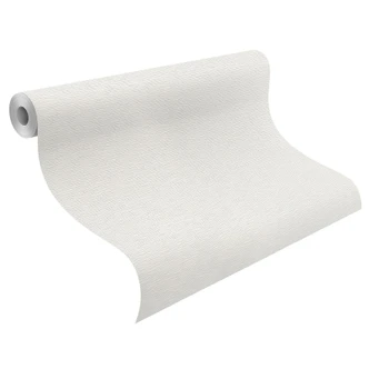 Effen behang, patroonbehang met structuur Bauhaus wit 