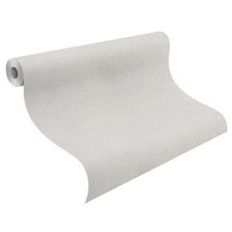 Effen behang, patroonbehang met structuur Bauhaus wit 