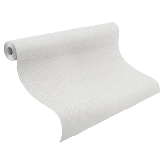 Effen behang, patroonbehang met structuur Bauhaus wit 