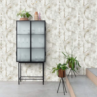 Rasch papier peint intissé, papier peint à motifs Composition offwhi 