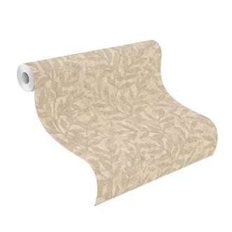 Bladbehang, vliesbehang Factory V beige 