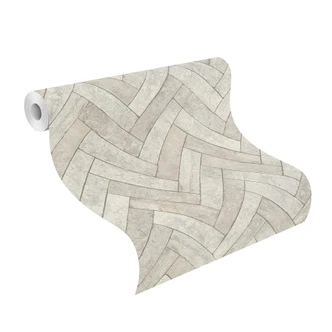 steen behang Factory V grijs 