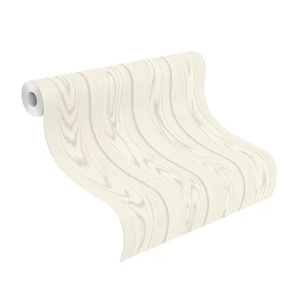 Tapet i trælook, ikke-vævet tapet Factory V hvid Tapet i trælook, ikke-vævet tapet Factory V hvid