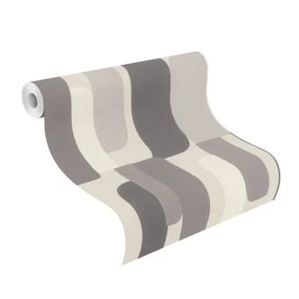 Papier peint graphique intissé Paraiso gris Papier peint graphique intissé Paraiso gris