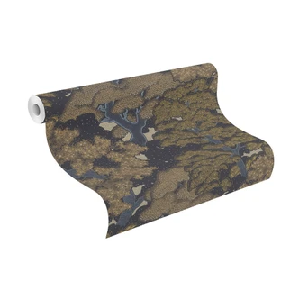 Rasch Vliesbehang Salsa mat goud 