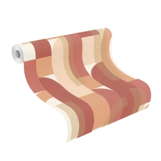 Rasch papier peint intissé, papier peint à motifs Salsa brun orangé 