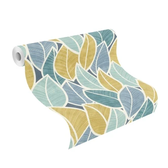 Rasch papier peint intissé, papier peint à motifs Salsa bleu clair 